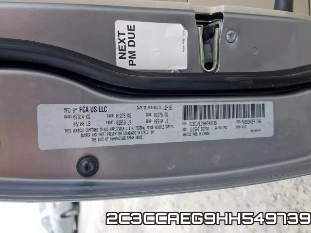 2C3CCAEG9HH549739 фото 2