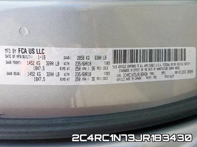 2C4RC1N73JR183430 фото 2