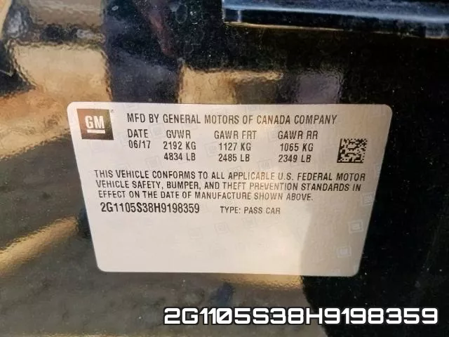 2G1105S38H9198359 фото 2
