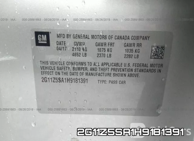2G11Z5SA1H9181391 фото 10