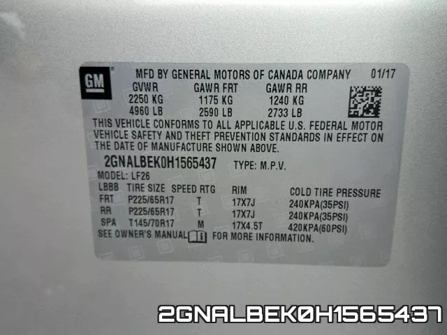 2GNALBEK0H1565437 фото 2