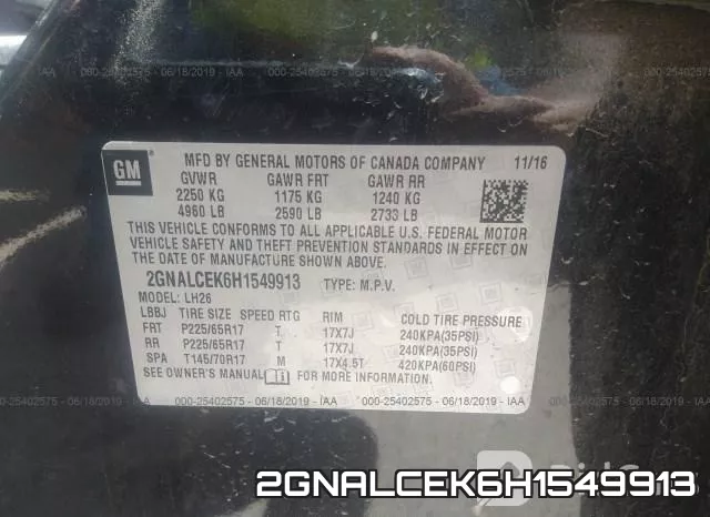 2GNALCEK6H1549913 фото 9