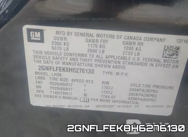 2GNFLFEK8H6276130 фото 10