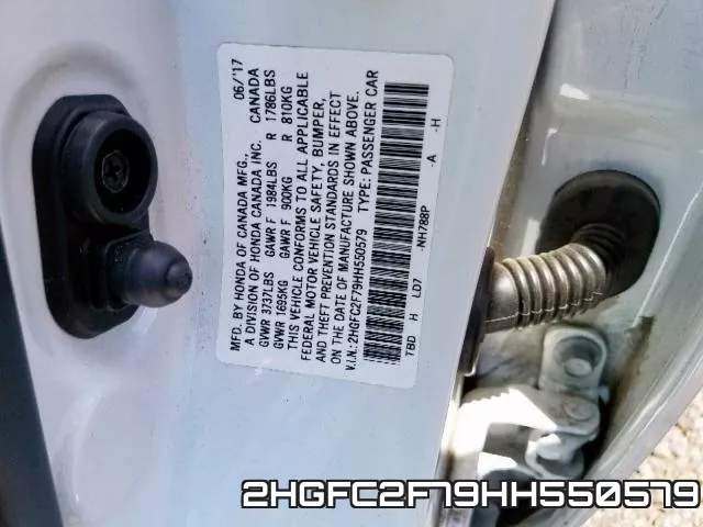 2HGFC2F79HH550579 фото 2