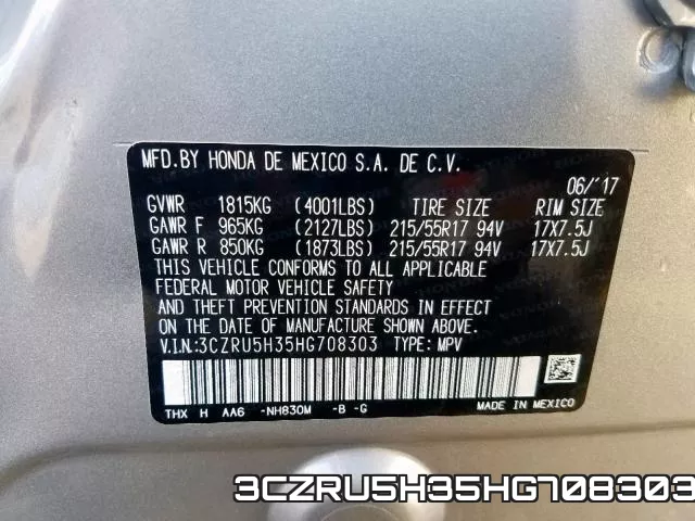 3CZRU5H35HG708303 фото 2