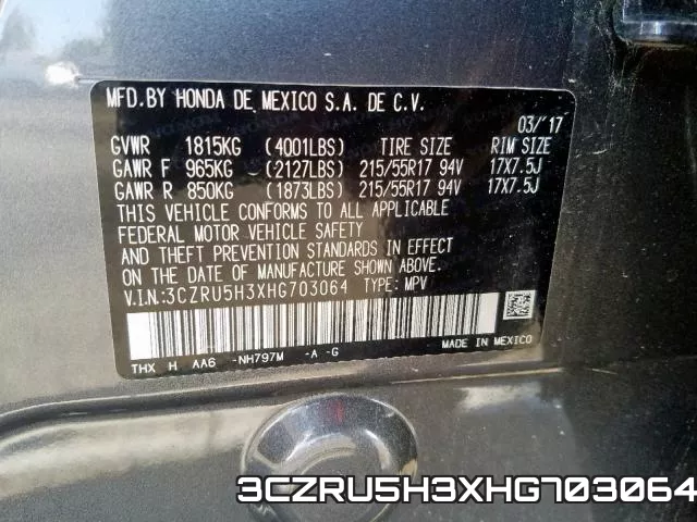 3CZRU5H3XHG703064 фото 2