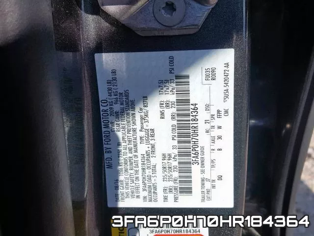 3FA6P0H70HR184364 фото 2