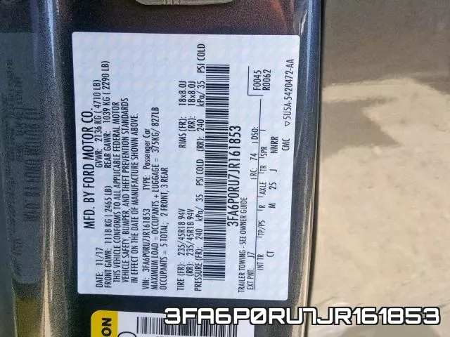 3FA6P0RU7JR161853 фото 2