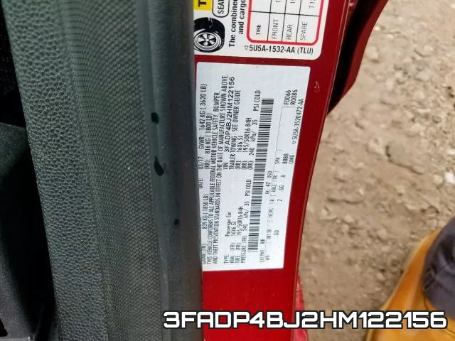 3FADP4BJ2HM122156 фото 2