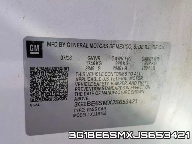 3G1BE6SMXJS653421 фото 2