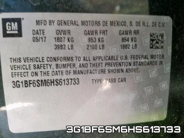 3G1BF6SM6HS613733 фото 2