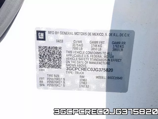3GCPCREC0JG375820 фото 2