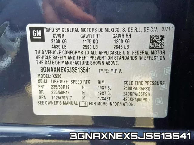 3GNAXNEX5JS513541 фото 2