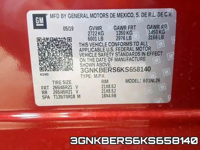 3GNKBERS6KS658140 фото 2