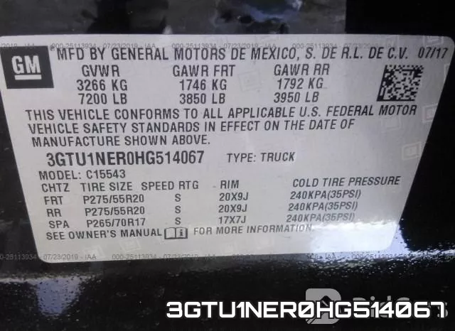 3GTU1NER0HG514067 фото 10