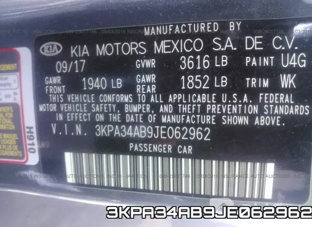 3KPA34AB9JE062962 фото 10
