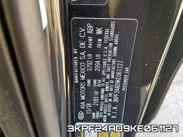 3KPF24AD9KE061127 фото 2