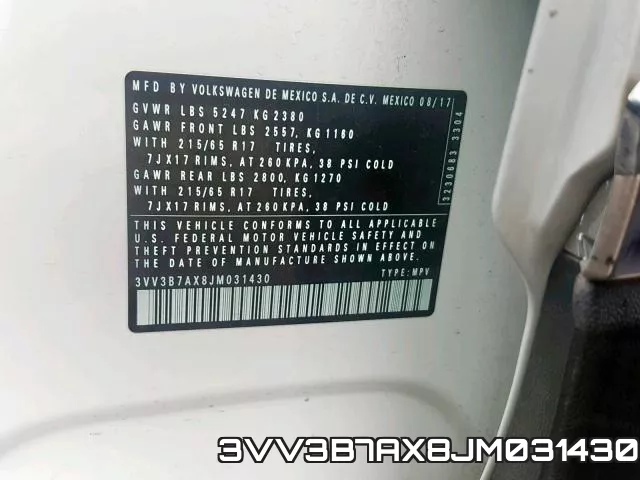 3VV3B7AX8JM031430 фото 2