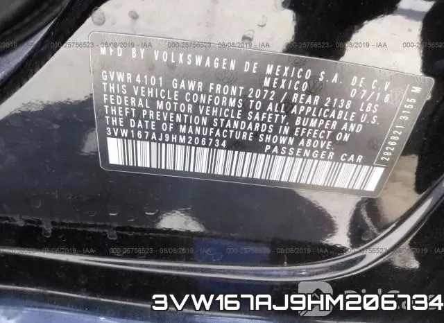 3VW167AJ9HM206734 фото 10