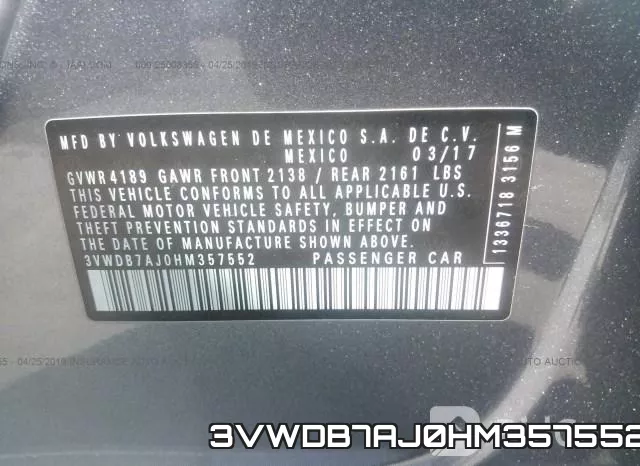 3VWDB7AJ0HM357552 фото 10