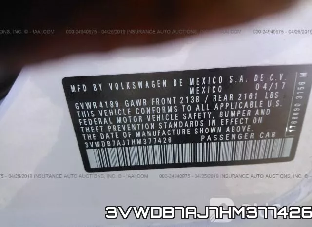 3VWDB7AJ7HM377426 фото 10