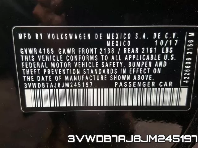 3VWDB7AJ8JM245197 фото 2