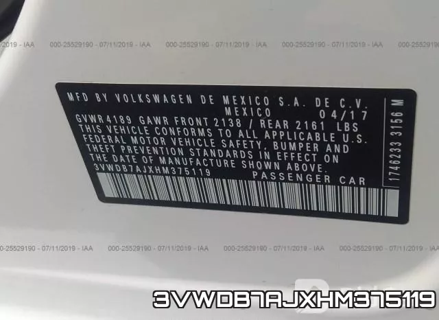 3VWDB7AJXHM375119 фото 10
