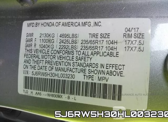 5J6RW5H30HL003230 фото 10