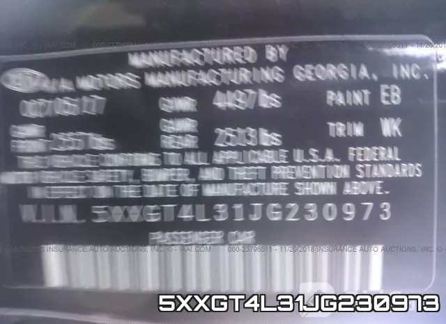 5XXGT4L31JG230973 фото 10