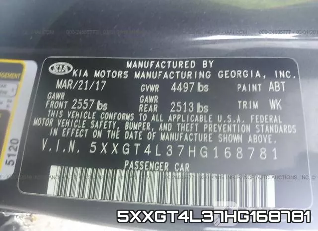 5XXGT4L37HG168781 фото 10