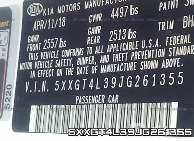 5XXGT4L39JG261355 фото 10