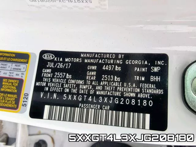 5XXGT4L3XJG208180 фото 2