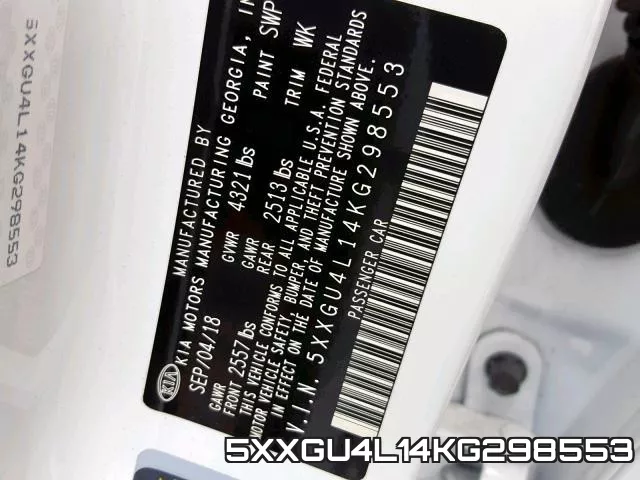 5XXGU4L14KG298553 фото 2