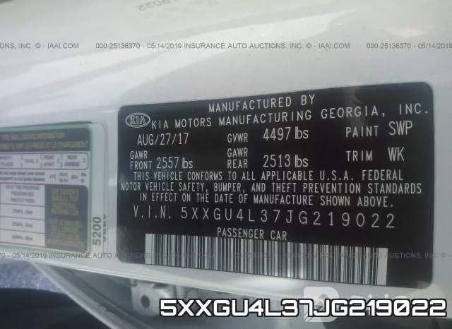 5XXGU4L37JG219022 фото 10
