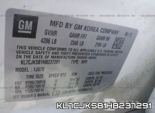 KL7CJKSB1HB237291 фото 10