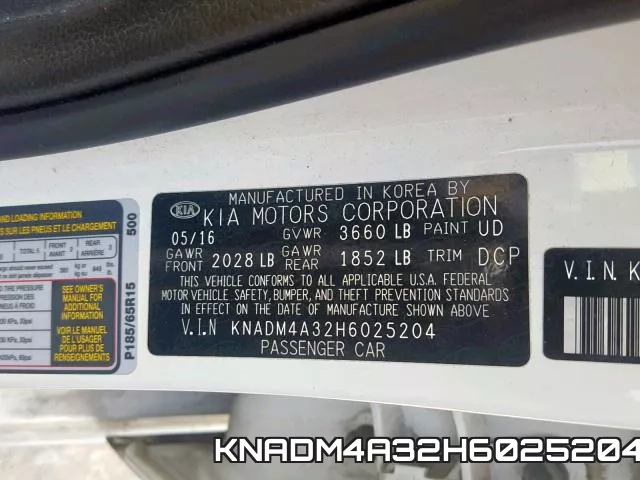 KNADM4A32H6025204 фото 2