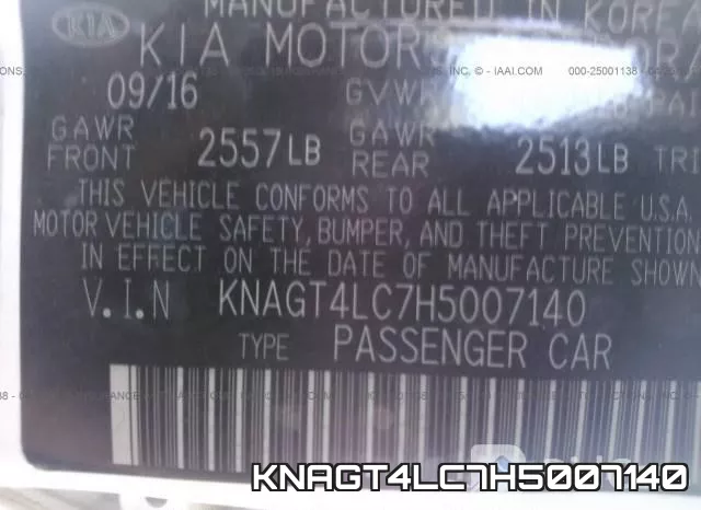 KNAGT4LC7H5007140 фото 10