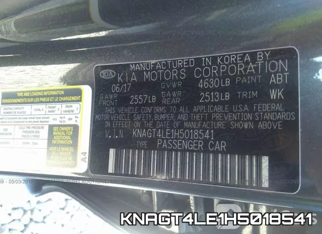 KNAGT4LE1H5018541 фото 9