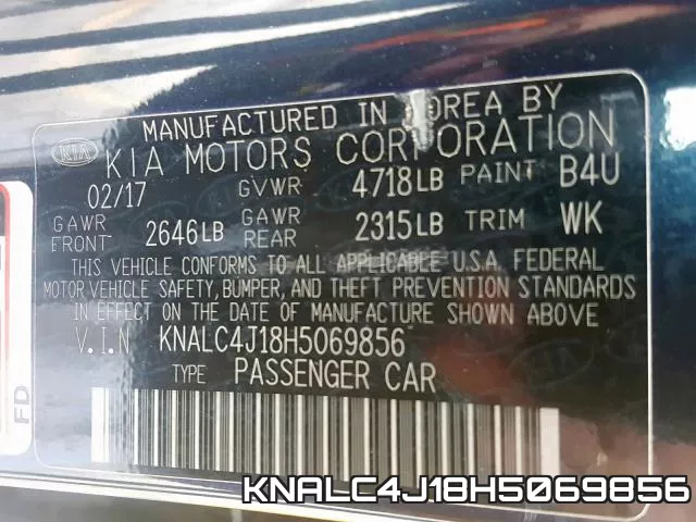 KNALC4J18H5069856 фото 2