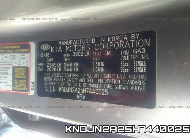 KNDJN2A25H7440025 фото 10