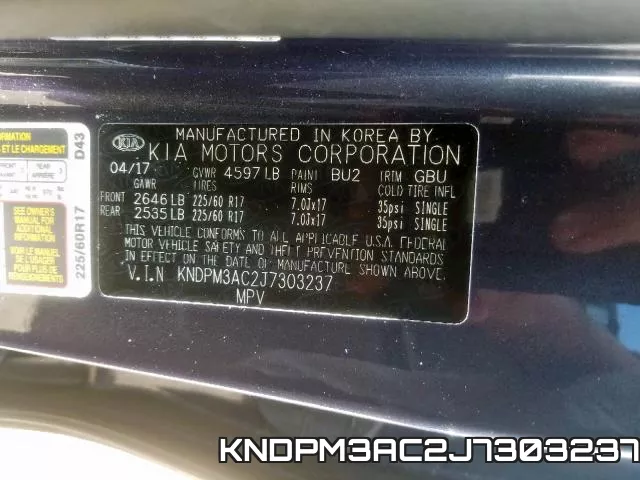KNDPM3AC2J7303237 фото 2