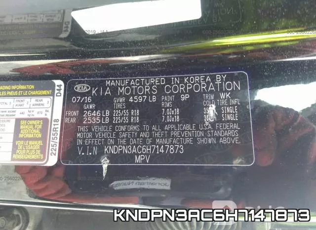 KNDPN3AC6H7147873 фото 10