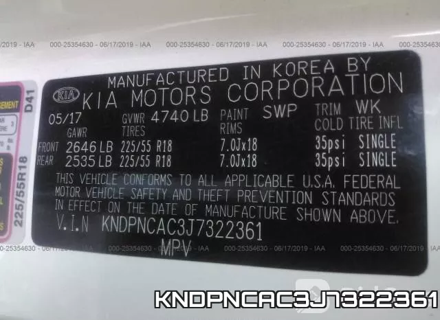 KNDPNCAC3J7322361 фото 10
