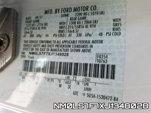 NM0LS7F7XJ1348028 фото 2