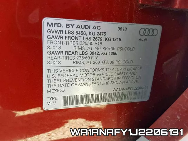 WA1ANAFY1J2206131 фото 2
