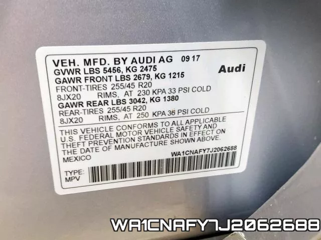 WA1CNAFY7J2062688 фото 2