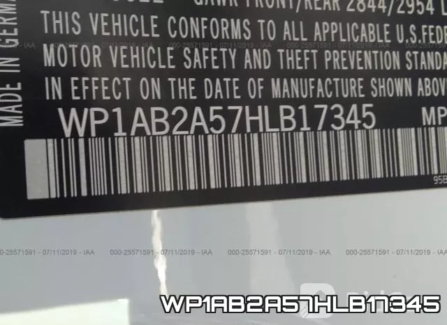 WP1AB2A57HLB17345 фото 10