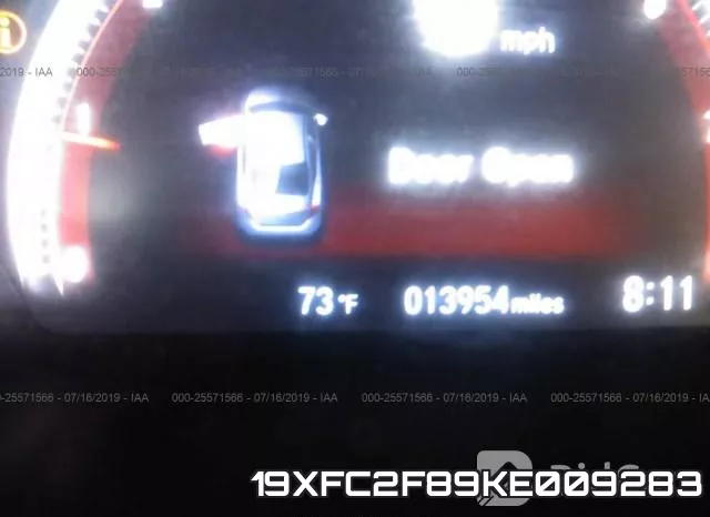 19XFC2F89KE009283 фото 8