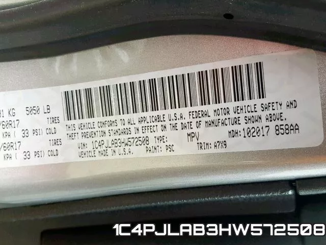 1C4PJLAB3HW572508 фото 2