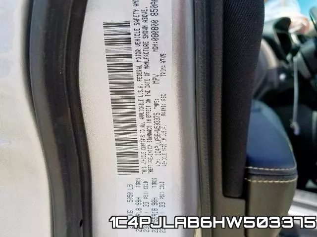 1C4PJLAB6HW503375 фото 2
